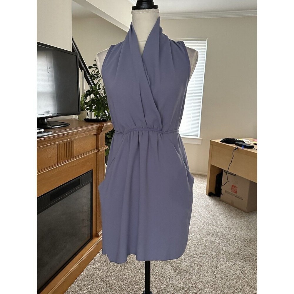Wilfred Aritzia Womens Sz Small Sabine Dress Mini Sheath Light Purple Has Stain